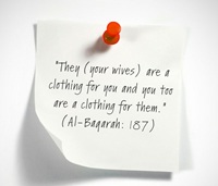 husband and wife are cloths of each other